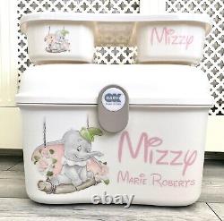 Personalised Baby Box, Baby Bath and top tail, Dumbo