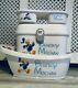 Personalised Baby Box, Bath And Top Tail Tray Donald Duck