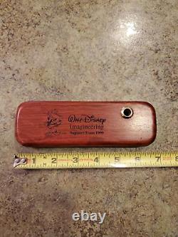 RARE Vintage 1999 DISNEY IMAGINEERING Support Team Wooden Desk Top Box & Pen Set