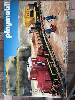 Rare Working 90s Playmobil Steam Train Set 4030 Boxed Top Condition