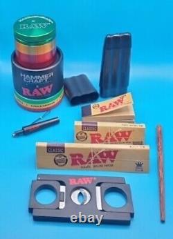 Raw Slide Top Smoking Box Gift Set. Perfect Birthday Present for a Smoker