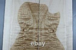 Ripple Maple Wood Electric Bass Bookmatch Drop Top Set Luthier 8250