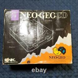 SNK NEO GEO AES ROM CD Top Loding Game Console Arcade Stick Controller Set Box