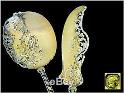 SOUFFLOT Top French All Sterling Silver Vermeil Ice Cream Set 2 pc withbox Rococo