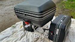 Schuh German Motorcycle Luggage Pannier Top Box & Rack Set & Keys Retro Bmw