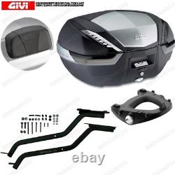 Set GIVI Frame + Top Case V47NT Backrest Suzuki DL 1000 V-Strom (14 16)