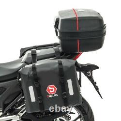 Set Motorcycle Saddlebags WP8 + Top Box TP8 45L Bagtecs waterproof