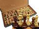 Sheesham Russian Opp Tops Staunton Wood Chess Men Set Flat Storage Box No Board