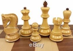Sheesham RUSSIAN Opp Tops Staunton Wood Chess Men Set Flat Storage Box NO BOARD