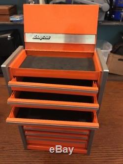 Snap On Electric Orange Mini Top And Bottom Set Roll Cab Tool Box. Rare
