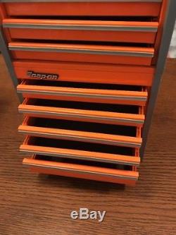 Snap On Electric Orange Mini Top And Bottom Set Roll Cab Tool Box. Rare