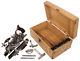 Stanley No. 55-orig. Hinge-top Wooden Box- Complete With Full Set Of Cutting Irons