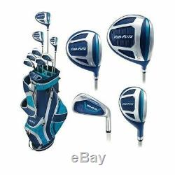 Top Flite Golf XL Women's Complete Box Club Set Ladies Teal Blue RIGHT HANDED