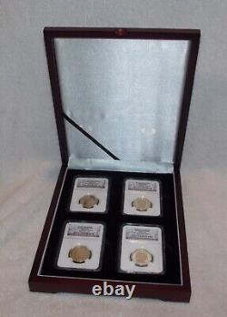 Top Pop 4 Coin Set & Box 2007-s Proof 1st-4th President Ngc Pf70 Ultra Cameo