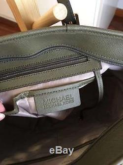 100% Michael Kors Jet Set Voyage Top Zip Tote -olive Boxed
