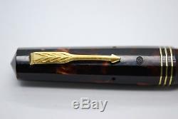 1936 Set Box 2 Omas Extra Lucens Stylo-plume À Facettes Ringed Celluloid Top Cond