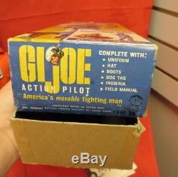 1964 Vintage Gi Joe Joezeta Action Pilot Set Dans La Boîte Supérieure Pliante Complete Original