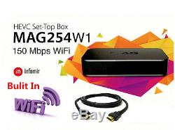 2018 Mag 254w1 W1 Iptv Ott Décodeur Internet Tv Stb Avec 150 Mbps Intégré Wifi