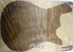 5a Flame Golden Phoebe Wood Les Paul Guitar/bass Fat Top Set Luthier Y460