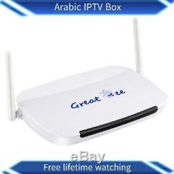 Arabic Tv Box Android 4.4 Wifi Pour Iptv Set Top Box Gratuit À Vie Watching