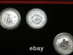 Australien Lunar1 Münzset 9 X 0,5oz Silbermünzen Inkl 50cent. Haut De Münzbox Neu
