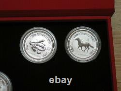 Australien Lunar1 Münzset 9 X 0,5oz Silbermünzen Inkl 50cent. Haut De Münzbox Neu