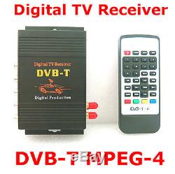 Boîte De Récepteur De Décodeur De Tv Numérique De Téléphone Portable De La Voiture Hd Dvb-t Mpeg-4 Double Antenne