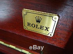 Boîte Rolex Mahogany Excellent / Bon État Avec Boîte Extérieure