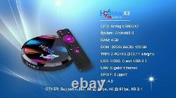 Boîtier TV 4G+64G WiFi Lecteur multimédia H96 MAX X3 S905X3 Android 9.0 Smart Set Top Box