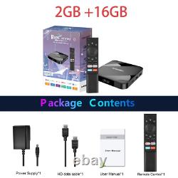 Boîtier TV Android 14 8K HD Smart Set Top Box avec double WIFI & télécommande vocale