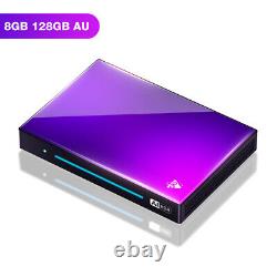 Boîtier TV pour Android 14 Set Top Box Lecteur multimédia HD 8K WiFi6 BT5.4 (8GB 128GB AU)