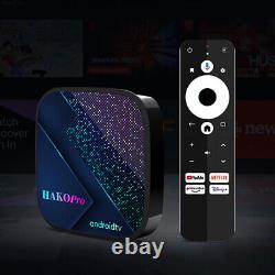 Boîtier décodeur réseau UHD 4K Smart TV Box compatible Bluetooth 5.0 pour regarder la télévision