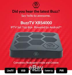 Buzztv Xrs4000 Android 9.0 Ott Iptv Set-top Box 4 Go De Ram 32 Go Mem Buzz Xrs 4000