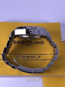 Cadran Noir Breitling Airwolf Superquartz Ensemble Complet A78363 Box / Papiere Top