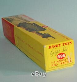 Dinky Meccano Uk 1962 Army Gift Set # Howitzer Et Tracteur 695 Top Box D'origine