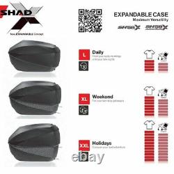 Ensemble SHAD Fijacion + Baul SH59X Aventure pour Kawasaki J125'16-17/J300'13-18