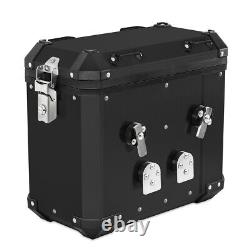 Ensemble de valises en aluminium + Top Box pour Benelli Leoncino 500 / Trail GX38 noir