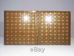 Fin Edo Japan Antique Octagon Gold Coffret Cadeau Cabinet Box En Laqué 19 C