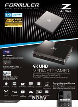 Formateur Z Alpha (2021 Modèle) 4k Uhd Android Tv Set Top Box Avec Prise Uk