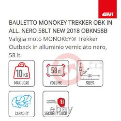 GIVI Top-Case Outback OBKN58B+ Set Plate 1165FZ M5 Honda CB 1000 R 2018-2021 can be translated to French as: GIVI Top-Case Outback OBKN58B+ Ensemble Plaque 1165FZ M5 Honda CB 1000 R 2018-2021.
