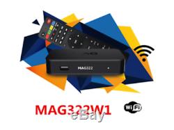 Genuine Mag 322w1 Media Streamer Settop Box Wifi Intégré 12 Mois D'abonnement