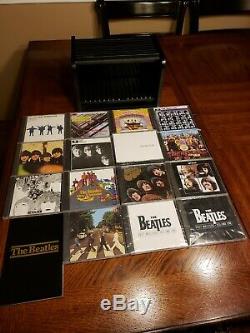 Georgous 1988 Beatles En Bois Roll Top Complete Box Set Nouveau CD Avec 16 & Livret