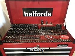 Halfords Professional Top Box & Roll Cabine Avec Un Jeu Complet D'outils