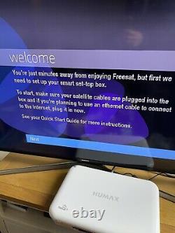 Humax Hdr-1010s 1tb Freesat Recorder Hd Tv Par Satellite Récepteur Set Top Box Blanc
