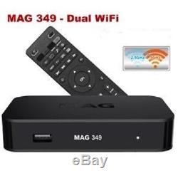 Infomir Mag 349w3 Véritable Premium Box Tv Iptv / Ott Double Wifi Uk Vendeur