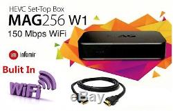 Mag25 W1 Iptv Set-top-box Mag256w1 Avec Wifi 150mbps Intégré Et Câble Hdmi