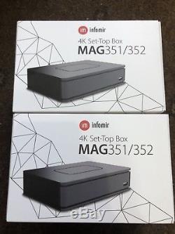 Mag351 / 352 Set Top Box Iptv Linux 4k Uhd Hevc Wifi Intégré Et Bluetooth