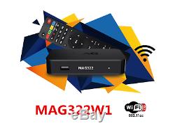 Mag 322w1 Hevc H. 265 Décodeur Tv Streamer Media Streamer Avec Serveur Gold 1 An
