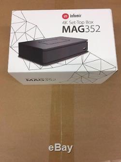 Mag 351/352 Set Box Box Iptv Linux 4k Uhd Hevc Intégré Wifi Et Bluetooth