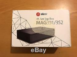 Mag 351 Set Top Box Iptv Linux 4k Uhd Hevc Intégré Wifi Bluetooth Remis À Neuf